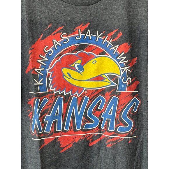 Homefield Kansas Jayhawks Short Sleeve T Shirt Men L Gray Cotton Polyester Basic - Picture 3 of 7